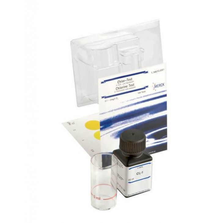 AQUAMERCK CHLORE 0,1-2MG/L MERCK 14670 - 100 TESTS