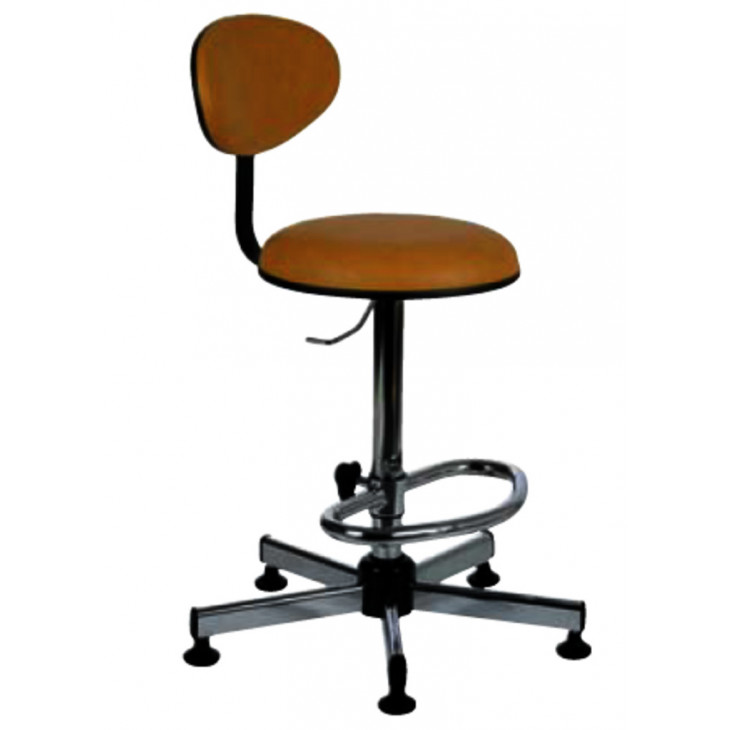 SIEGE DE LABORATOIRE MULTI/2S AVEC DOSSIER FIXE SUR PATINS