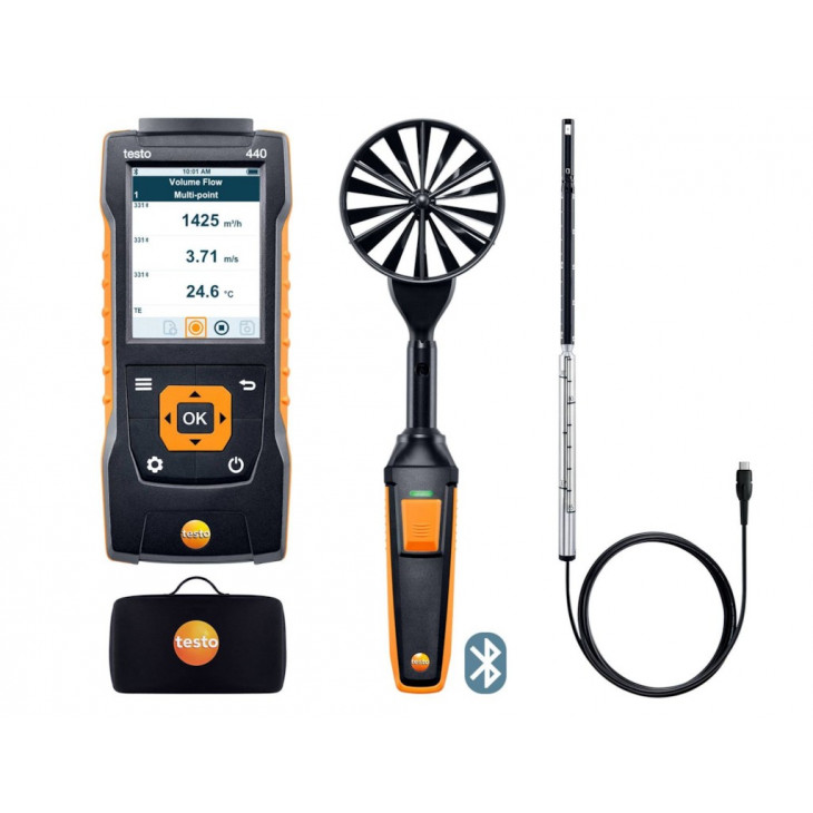 TESTO 440 SET 1 VITESSE AVEC 2 SONDES FIL CHAUD & HELICE