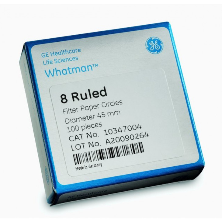 FILTRES WHATMAN RONDS 8 RULES D.90MM PAR X100 - WHA10347009