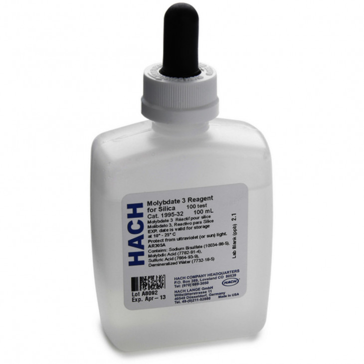 MOLYBDATE (III) POUR SILICE HACH 0199532 - 100 ML