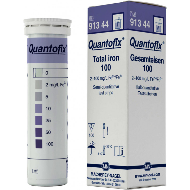 QUANTOFIX FER 0-100MG/L BANDELETTES 91344- PACK 100