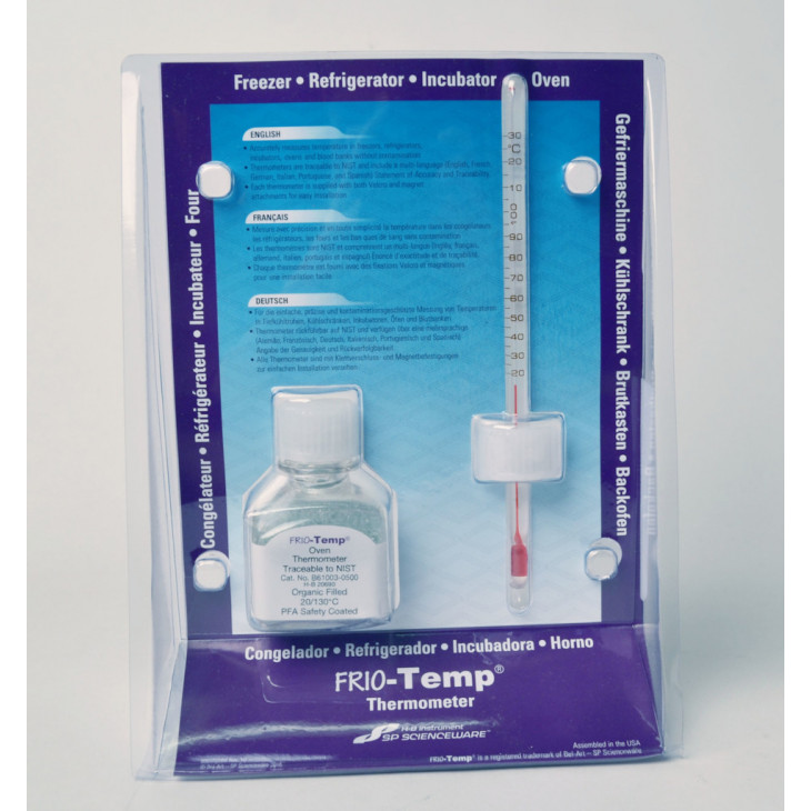 THERMOMETRE EN FLACON FRIO- TEMP ETUVE +20/+130'C L. ROUGE