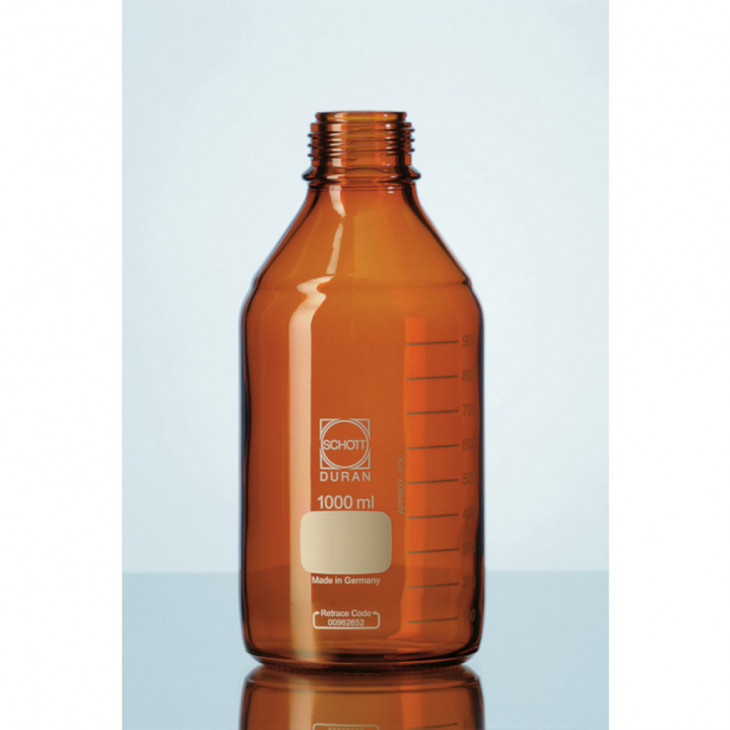 FLACON BRUN 1L VERRE DURAN GL 45 SANS BOUCHON