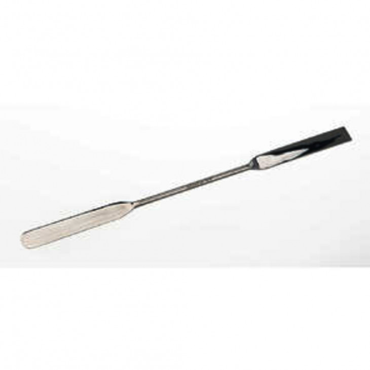 SPATULE DOUBLE EN INOX L=130MM PELLES 40X9 MM