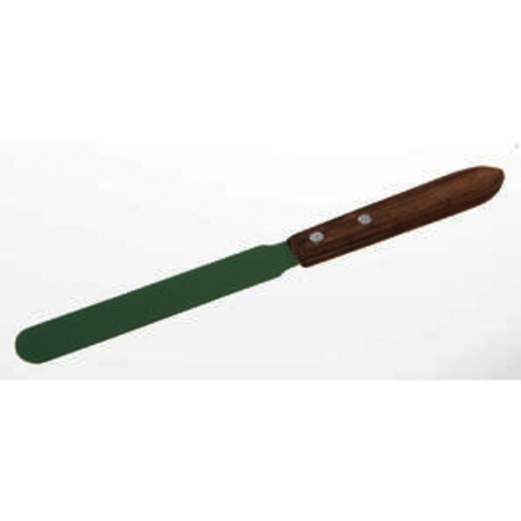 SPATULE EN ACIER INOXYDABLE + MANCHE BOIS L=250 MM