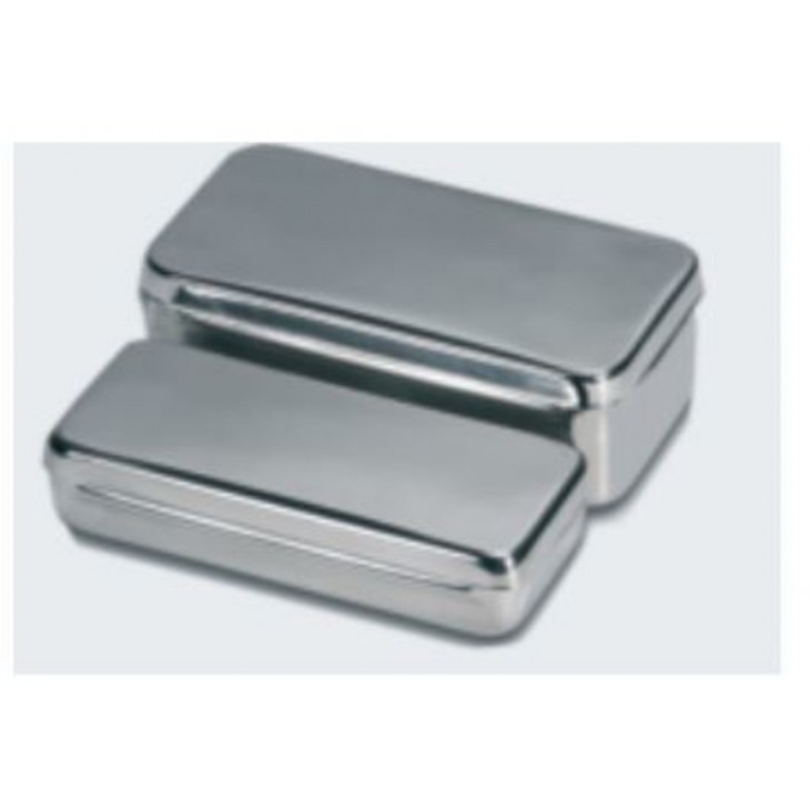 CUVETTE DE STERILISATION INOX AVEC COUVERCLE D.24X15CM