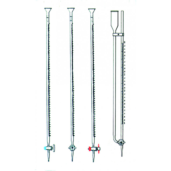 BURETTE CLASSE A ROBINET PLAT DE 25ML EN 1/20E.