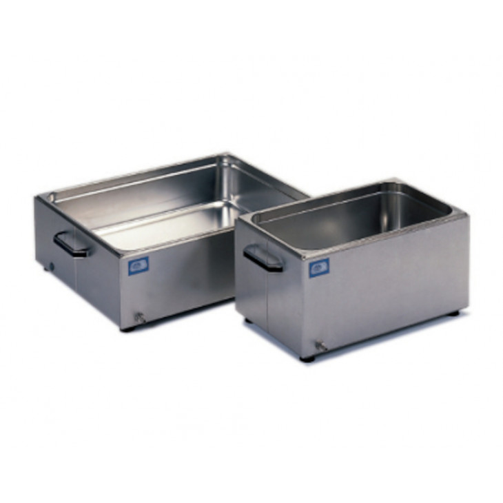 CUVE EN ACIER INOX 45L AVEC ANSES ET ROBINET H23XL70XP56CM - L