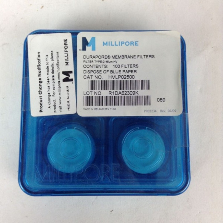 FILTRES MEMBRANES DURAPORE PVDF D.25MM POR.0.45uM - X100
