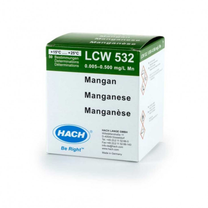 KIT MANGANESE HACH LCW532 0.005-0.5MG/L PAR 50