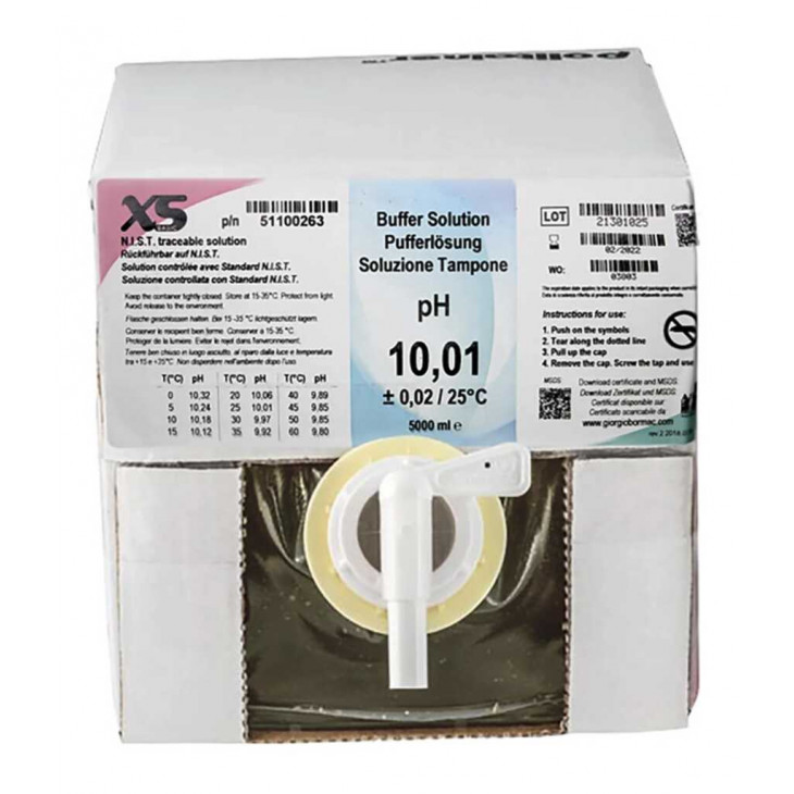 SOLUTION TAMPON PH 10,0 HUMEAU INCOLORE CERTIFIEE NIST - 5L