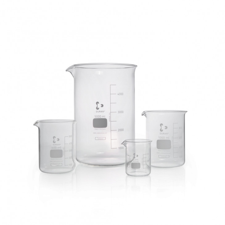 BECHER FORME BASSE VERRE DURAN GRADUE A BEC 50ML - PACK 10