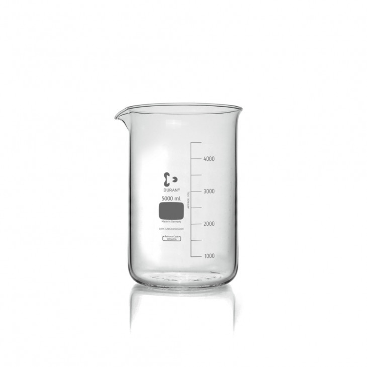 BECHER FORME BASSE VERRE DURAN GRADUE A BEC 5L