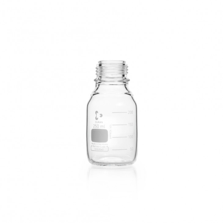 FLACON CLAIR 250ML VERRE DURAN GL 45 SANS BOUCHON - Laboratoir