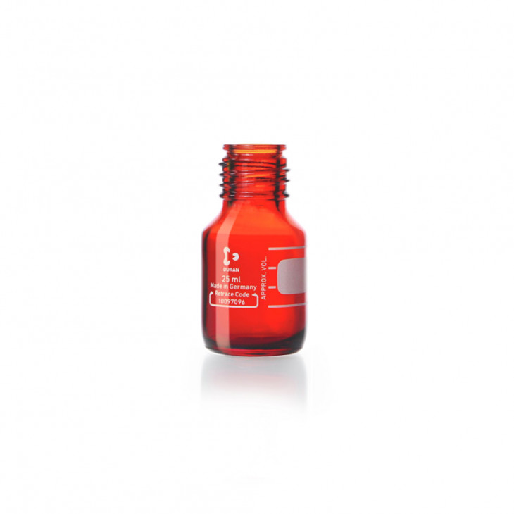 FLACON BRUN 25ML VERRE DURAN GL 25 SANS BOUCHON-P.10