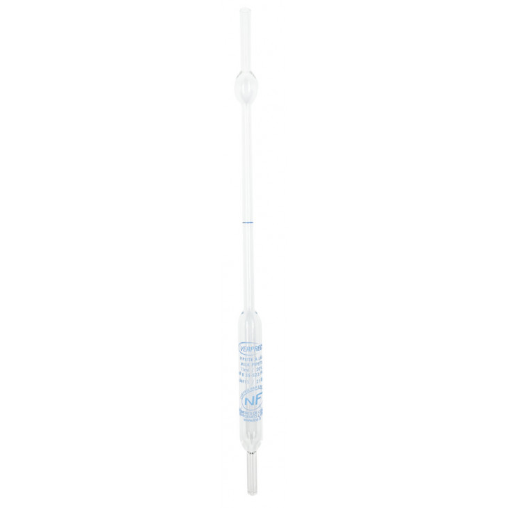 PIPETTE A LAIT EN VERRE GRADUEE 25ML