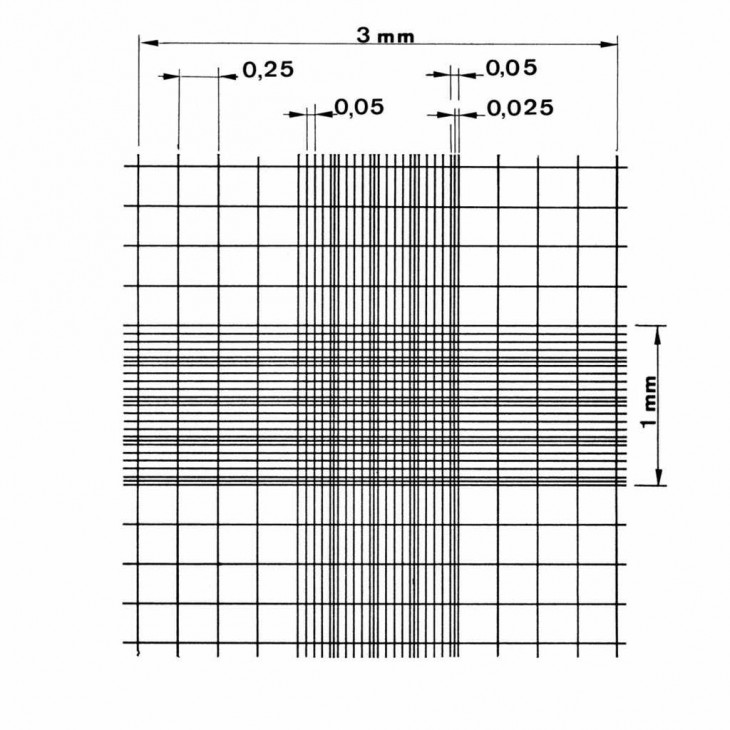 CELLULE DE NUM.NEUBAUER CE QUADRILLAGE SIMPLE