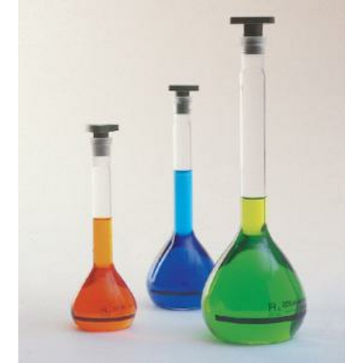 FIOLE JAUGEE BOUCHEE EN VERRE BORO. CN14/23 50ML - Laboratoire