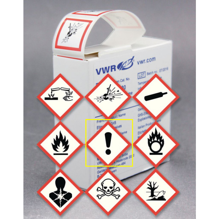 ETIQUETTE DE SECURITE ADHESIVE IRRITANT - RlX DE 500