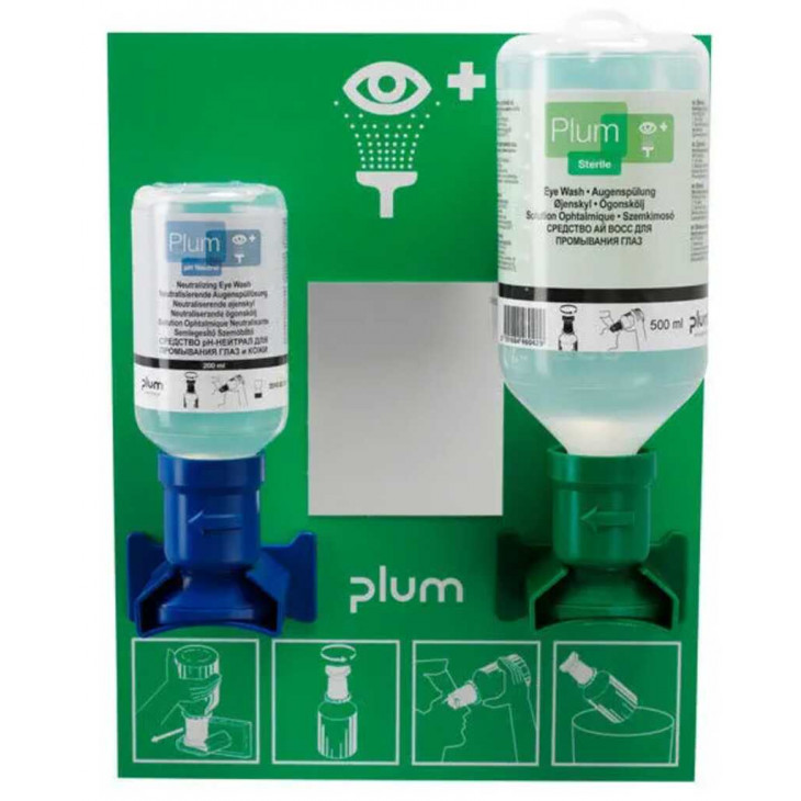 SUPPORT BLEU POUR FLACONS DE SOLUTION LAVAGE OCULAIRE 200ML