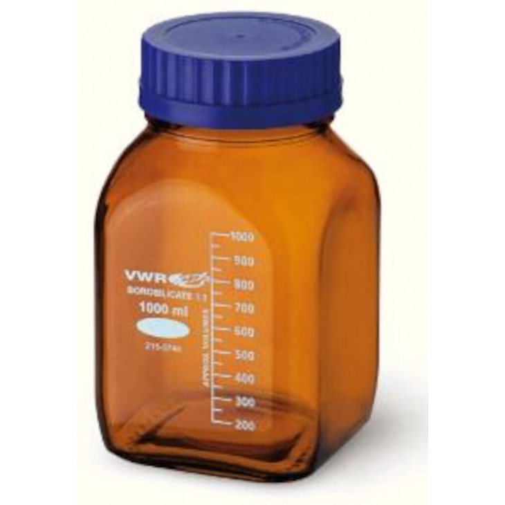 FLACON L.O. VERRE BORO BRUN CAPACITE 1L