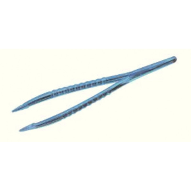 PINCE EN PS BLEU TRANSLUCIDE S/S.U - LONG.120MM - PACK 100