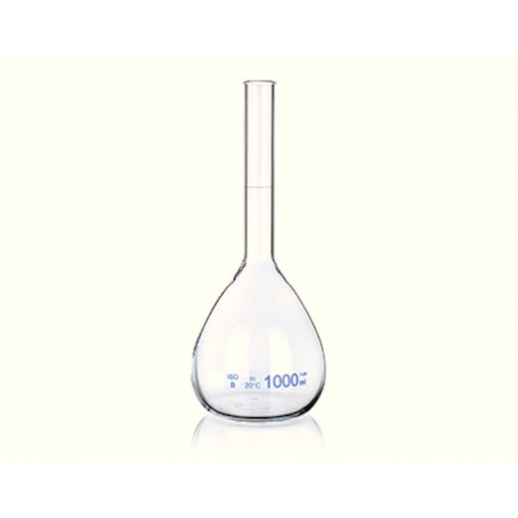 FIOLE JAUGEE VERRE CL.B NON BOUCHEE G.BLEUE 1L - GLASSCO