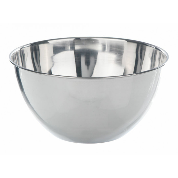 BOL FOND PLAT EN INOX D.120MM H.60MM - CAPACITE 500ML