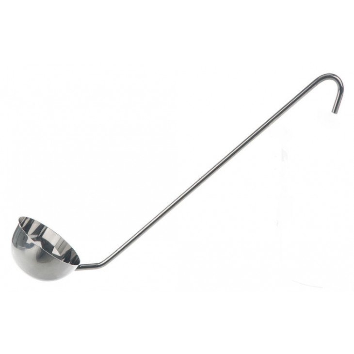 LOUCHE INOX MANCHE ROND D.80MM L.300MM CAP.175ML