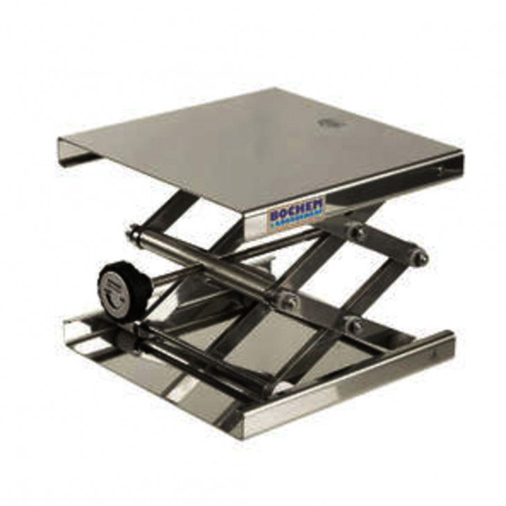 SUPPORT ELEVATEUR MECANIQUE EN INOX 200X200 HAUTEUR 60/275MM