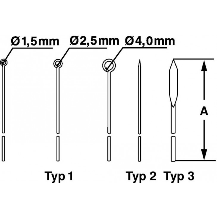 AIGUILLE A DISSECTION EN INOX LONG.100MM - PACK DE 10