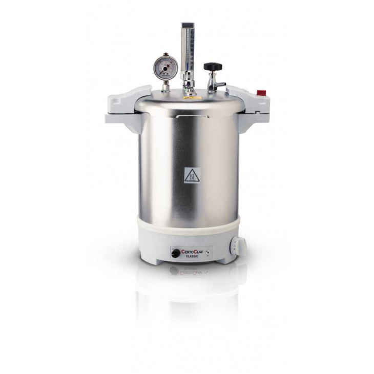 CERTOCLAV CLASSIC 125/140'C 18L EN INOX, CHAUFFAGE INTEGRE