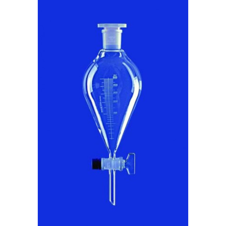 AMPOULE A DECANTER FORME POIRE ROBINET EN VERRE RN29/32 - 2L