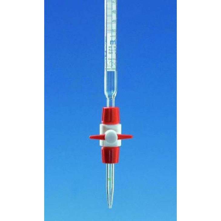 BURETTE EN VERR BORO CL.A ET ROBINET PTFE 25ML EN 0,05ML