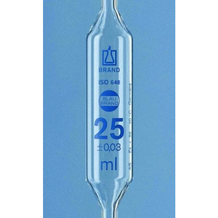 PIPETTE JAUGEE CL.AS 1 TRAIT GRADUATION BLEUE ISO 30ML