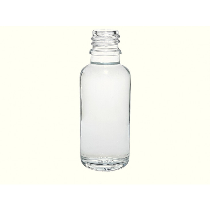 FLACON COMPTE-GOUTTE EN VERRE BLANC 30ML & CAPE MONTEE -P156