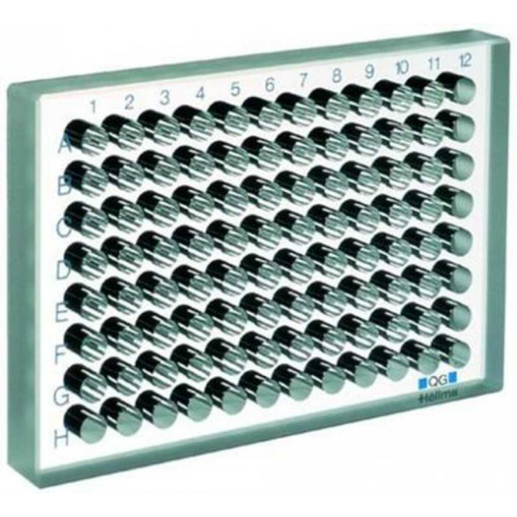 PLAQUE MICROTITRATION QUARTZ 96 PUITS D. 14.5X127X88.5 MM