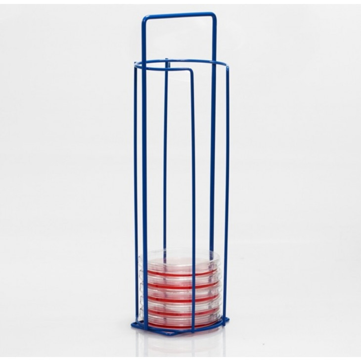 PORTOIR FIL INOX/EPOXY POUR 20 BOITES DE PETRI D.100MM