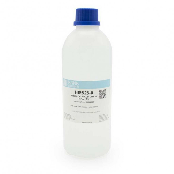SOLUTION D'ETALONNAGE RAPIDE HANNA POUR HI9828 - 500ML