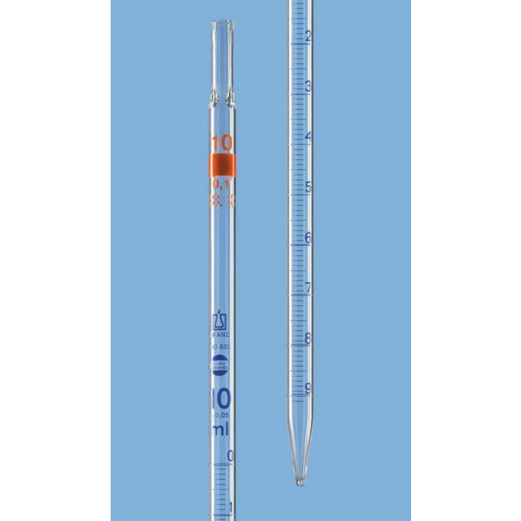 PIPETTE A ECOULEMENT TOTAL CL. -AS 1ML EN 0,01 ATTESTEE CONF