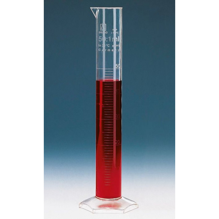 EPROUVETTE EN PMP CL.B GRADUEE RELIEF CAP.500ML EN 5ML-PACK 5