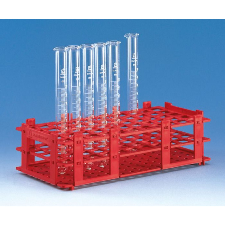PORTOIR POUR 21 TUBES A ESSAI 3X7 DIAM 30MM EN PP BLANC