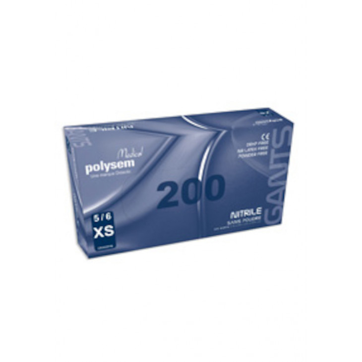 GANTS NITRILE NON STERILES NON POUDRES T.M - BOITE DE 200