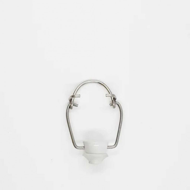BOUCHON PORCELAINE EN INOX AVEC JOINT SILICONE