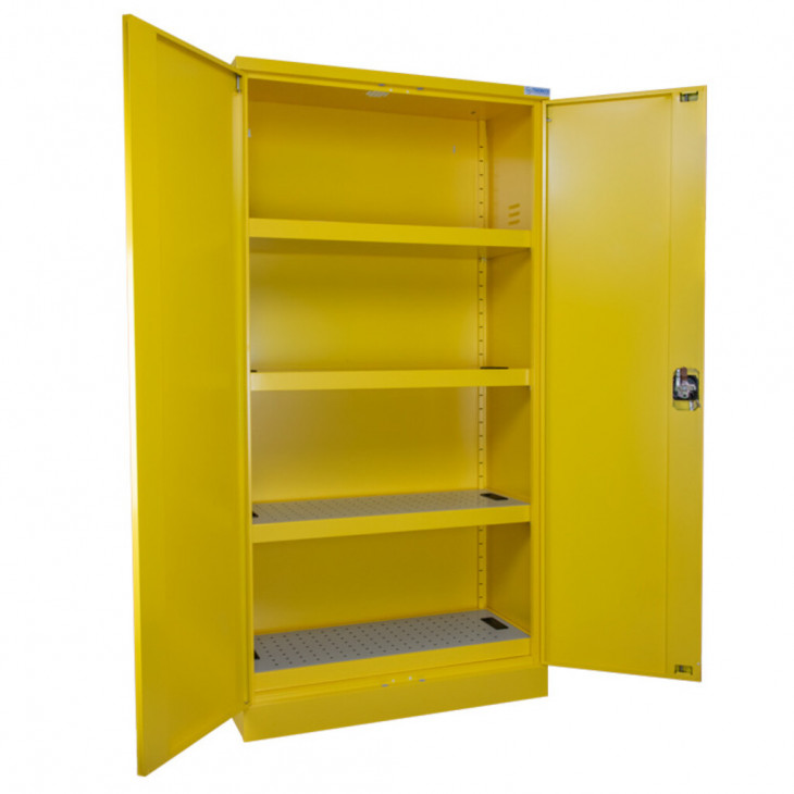 ARMOIRE DE SECURITE TRIONYX JAUNE 2 PORTES - 80 LITRES