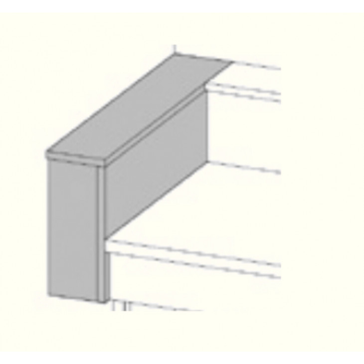 RETOUR DOSSERET/TABLETTE L=150 PROF=750 MM STRATIFIE