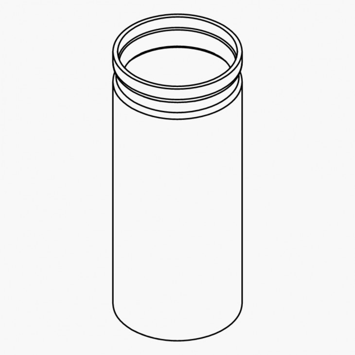 TUBE EN VERRE AVEC FRITTE 64ML/82ML - PACK DE 6