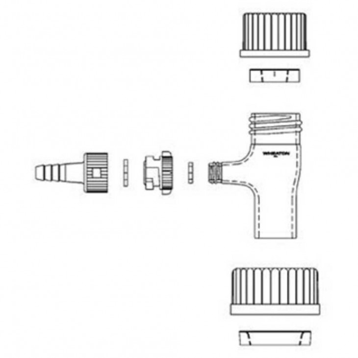 ADAPTATEUR POUR FLACON GL45 PR ENTONNOIR DE FILTRATION