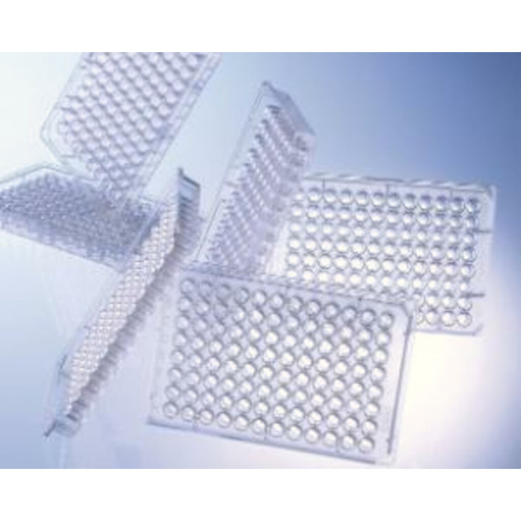 MICROPLAQUE 96 PUITS EN PS FOND PLAT STERILE - PACK 100